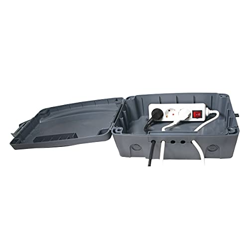 LogiLink LPS223 - wetterfeste Elektronik Box für den Aussenbereich (Outdoor) in grau mit Staub und Spritzwasserschutz (IP54), 32x21x11.5cm