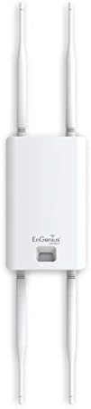 EnGenius Technologies ENS620EXT Wi-Fi 5 AC1300 2x2 Dual-Band Outdoor Access Point/Range Extender/Bridge Features IP55 Rated Housing, 24V PoE Injector, MU-MIMO, Detachable SMA Antennas