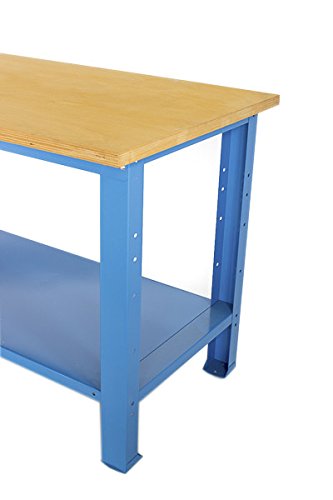 SOGI X3BL-11 Banco da lavoro da 2 metri con piano in legno portata 1000 kg - blu