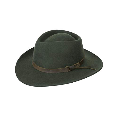 Hoggs of Fife Perth Crushable Felt Hat Green X-Small Green