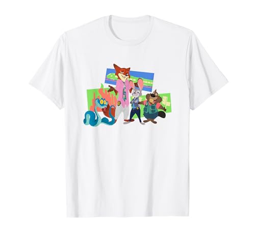 Disney Zootopia 2 Main Characters & Landmarks Group Shot T-Shirt