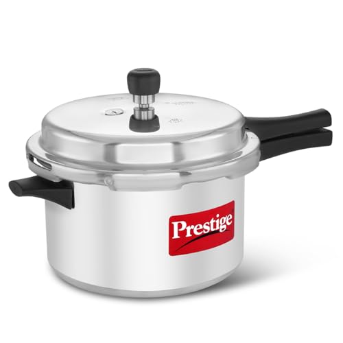 Image of Prestige Popular Aluminium Outer Lid Pressure Cooker, 5.5 Litres, Silver