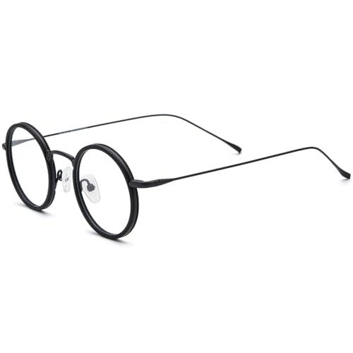 Image of FONEX Acetate Titanium Glasses Frame Men 2024 New Round Eyeglasses Spectacles Eyewear F85844