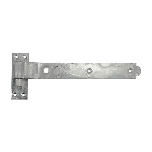 TRADE-FIXINGS DIRECT10" 250mm Heavy Duty CRANKED Hook and Band GATE Hinge - HOT Dipped GALVANISED - Includes All Suitable FIXINGS - HBC250G - 1 x Pair - Free Next Working Day DELIVERY