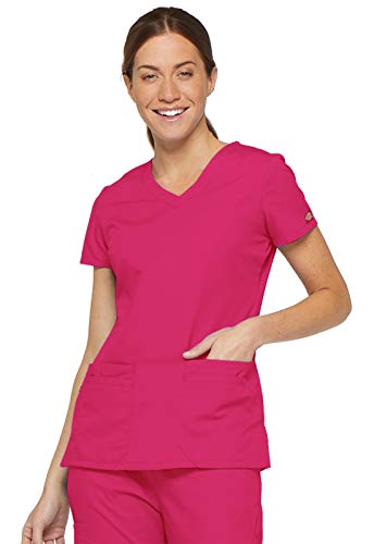 Image of Dickies Women's Jr. Fit V-Neck Scrub Top Multiple Patch Pockets