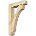 Ekena Millwork BKT0604X24X36LEC04RDF Legacy Craftsman Rough Sawn Bracket w/Offset Brace, Douglas Fir