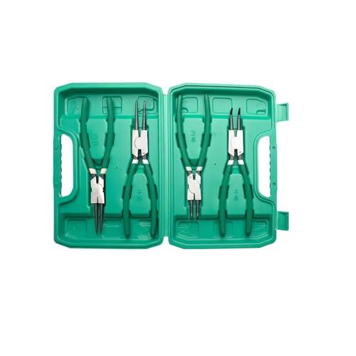 4Pcs Circlip Plier Set 9'' Long Nose Plier Staight Bent Plier Inner Outer Staight Bent Plier Retaining Snap Ring Remover Tool