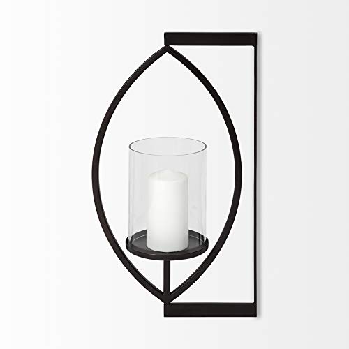 Mercana Furniture & Decor 68417-Drax Wall Candle Holder, Matte-Black