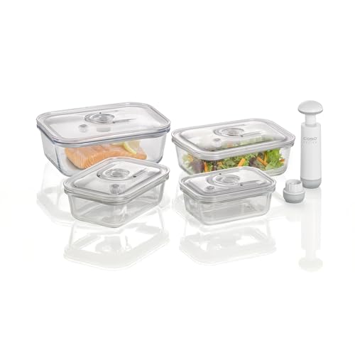 CASO VacuBoxx E-Set - 4 extrem stabile eckige...