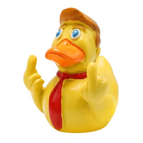 SKwoker Figura de pato de dedo medio, divertida estatua de pato Rsine Trump para decoración de escritorio de oficina en casa, esculturas novedosas de pato de dedo, figuras de patos de Navidad para