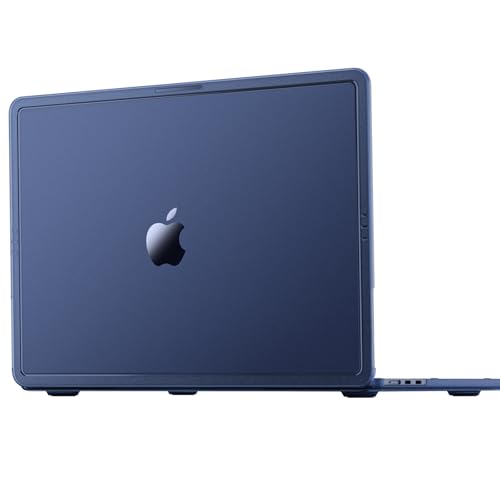 Soonjet CrackGuard for MacBook Air 15 inch Case | M4 M3 M2 2025 2024 2023 | Anti-Crack Upgrade |100% Match Official Color | Hard Shell Laptop Cover | A3241 A3114 A2941 | Midnight Clear