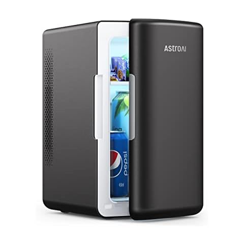 AstroAI Mini Fridge 6 Litre / 8 Can | Cooler and Warmer | AC/DC | Small Fridge for Bedrooms, Car, Drinks, Beauty, Skincare, Travel Cover