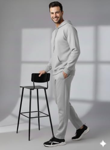 Image of Mack Jonney Solid Track Suit for men | Co-ord Set | Warm Fleece Tracksuit Set | Full Sleeve Hoodie