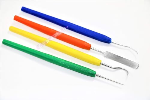 1ea Dental Spatula & Dental Scaler Probe Pick Pack of 4 Plastic Disposable Oral Dental Cynamed