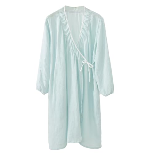 Robe de nuit ample en gaze de coton PRINCESS BRIDE, vêtement de nuit respirant pour femme