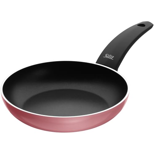 Silit Belluna Bratpfanne 28 cm Induktion, Aluminium beschichtet, Kunststoffgriff, für schonendes Braten, rose