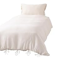 未使用★Francfranc ギャザーリボン 掛け布団カバー ダブル アイボリー ギャザーリボン 掛け布団カバー ダブル ベージュ | Francfranc（フラン