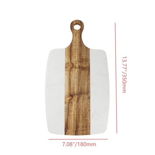 Tabla de Cortar Rectangular de Mármol y Madera miniatura 4