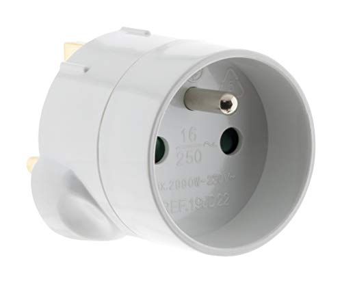Adaptateur M UK/F France Blanc