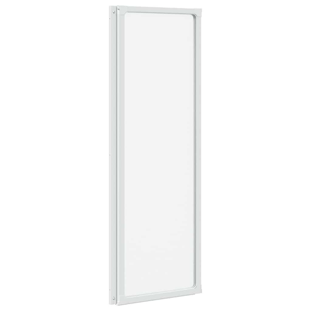 Parete doccia da 120 x 117 cm, 3 pezzi, pieghevole per vasca da bagno, con telaio in alluminio, box doccia salvaspazio per bagno, chiusura universale
