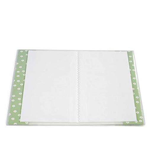 stela 84 pockets paper album compatible with fuji instax mini 8 9 25 50s 70 90 film (green daisy flower)