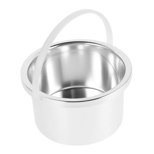 BESTYASH Revestimientos De Cera Derretida Calefactor Calentador Mini Pote De Cera Jarra De Cera Olla De Cera Recipiente Para Derretir Cera Bote De Cera Crisol De Cera El Plastico Silver