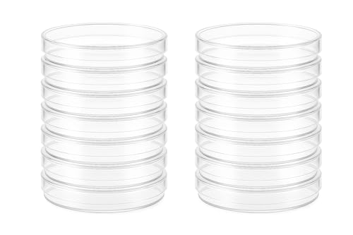 Image of Genxx Polypropylene Petri Dish 50MM (PACK OF 12) Clear and Unbreakable Lab Culture Dish, Autoclavable Plastic Petri Plate for Science Experiments and Laboratory Use