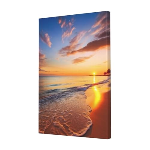 Impression sur toile premium de paysage balnéaire tableau encadré grand format