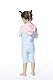 BONVERANO Baby Mädchen Badeanzug EIN stück 3/4 der ärmellänge UV-Schutz 50+ Badekleidung MIT Kapuze Reißverschluss…(Rosa Blaue Streifen,9-12Monate…