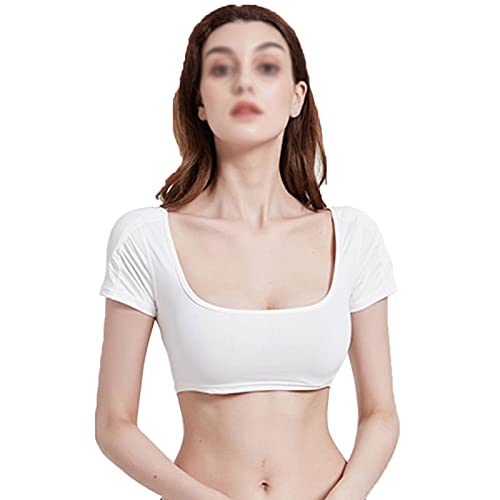 Haut à épaulettes intégrées White XL conception 2 en 1 pour mode DIY créative