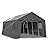 UDPATIO 12x20 FT Carport Heavy Duty, Peak Roof Portable Garage Waterproof Anti-Snow UV-Resistant Car Port with Roll-up Doors Galvanized Steel Tube Frame Storage for Vehicle Truck Boat, Black