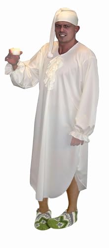 Adultos Ebeneezer Scrooge - Camisón victoriano y gorro de noche