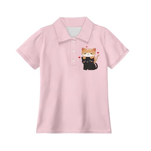 Kids Golf Shirt Tennis Top Quick Dry Girls Tops for Holiday Sports 5-16 Years 5