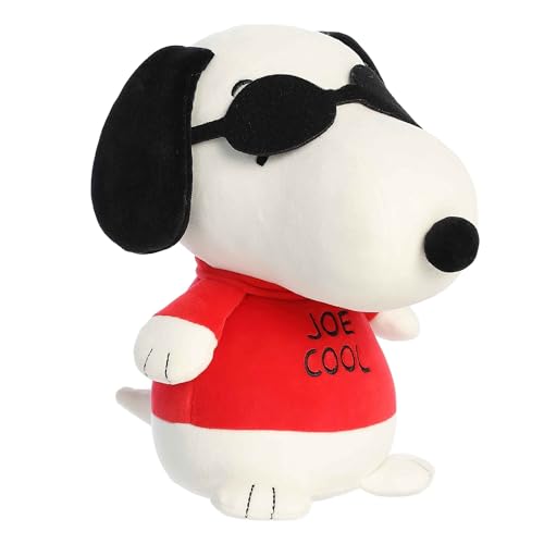Aurora® Adorable Peanuts® Squishy Joe Cool Animal de peluche, juguetes con licencia oficial para todos los fans de Snoopy, regalo nostálgico para adultos y celebraciones de cumpleaños, 8.5 pulgadas