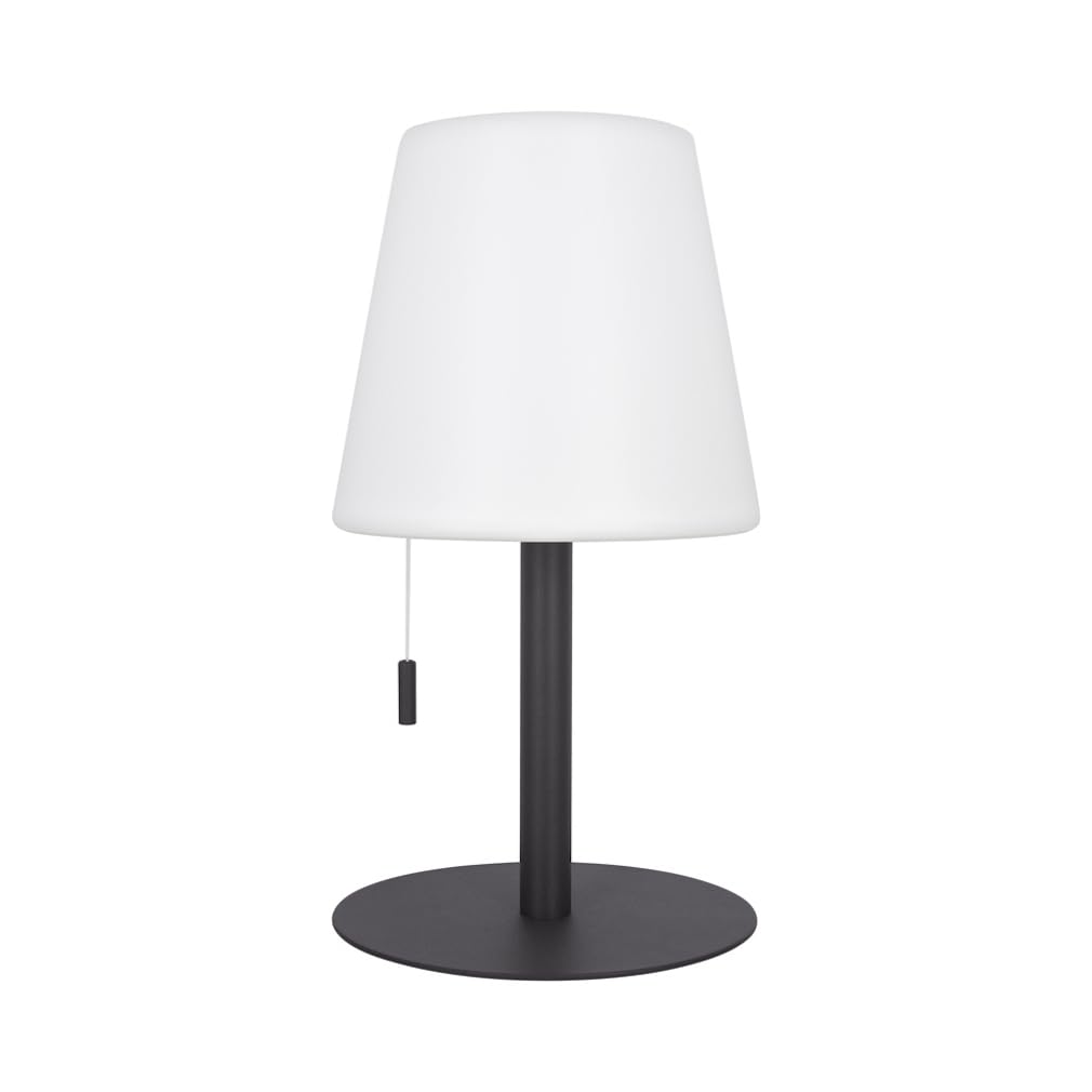 Xanlite, Lampe à Poser POP Abat-Jour Métal Rechargeable USB, Température de Couleur Réglable, Résistante IP44, Autonomie 8H, Idéale pour Extérieur et Intérieur, Gris