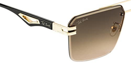 Image of Ted Smith Mens Womens Polycarbonate Uv Protection Metal Pilot Sunglasses