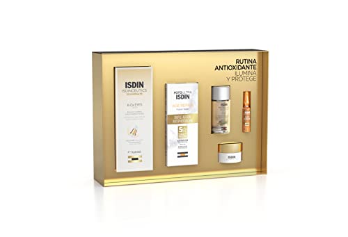 ISDINCEUTICS Pack Ilumina e Hidrata Antiedad con Regalo Neceser, Incluye K-Ox Eyes 15 ml, Age Repair 50ml, Agua Micelar 30 ml + Age Reverse Day 7 ml