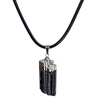 Netuza Colgante de Piedra Turmalina Negra en Bruto - Sin Pulir -
