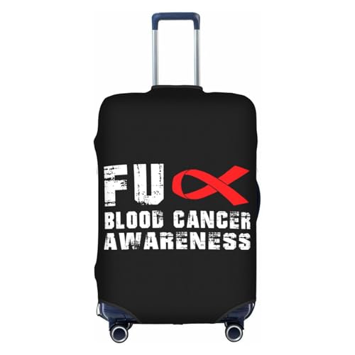 Travel Luggage Cover Fuck Blood Cancer Awareness Fashion Washable Baggage Suitcase Protector Fit For Luggage Small