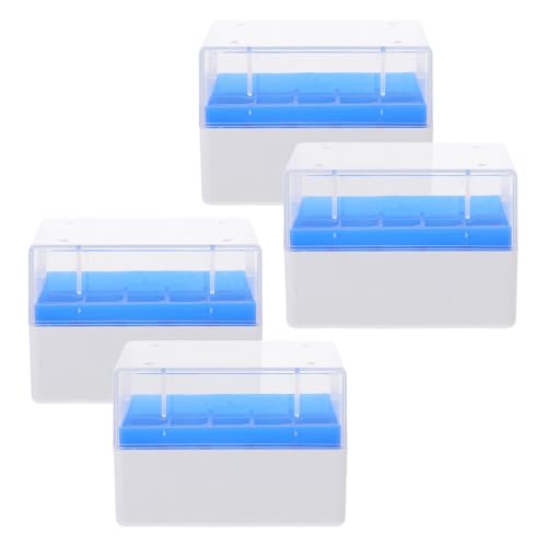 WEKADRIN 4 Piezas Caja para Tubos de Centrifugado de Compartimentos con Ventilación para Almacenamiento Criogénico Laboratorio de Unidades