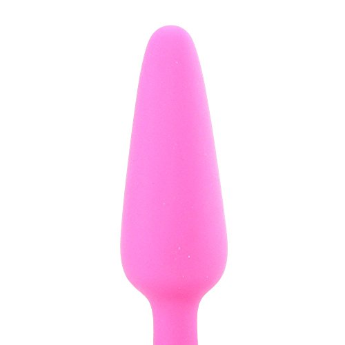 Doc Johnson Mood - Naughty 1 - Silicone Anal Plug - Medium - 3.9 In. Long And 1 In. Wide - Tapered Base For Comfort Between The Cheeks - Medium - Pink #TOP6