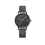 ROBUSTES UHRENGLAS: Das saphirbeschichtete Mineralglas schützt das wunderschöne analoge Ziffernblatt mit Swarovski-Kristallen vor Schmutz und Staub. Die feminine Armbanduhr ist bis in eine Tiefe von 100 m wasserfest.