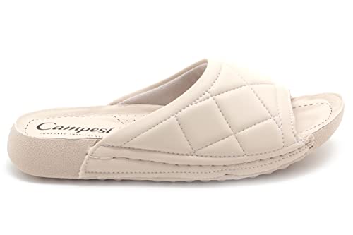 Campesí Slide, Sandália Feminino, Bege (Natural), 37