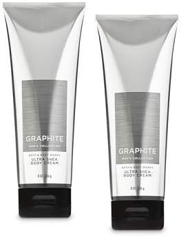 Bath and Body Works 2 Pack Graphite Ultra Shea Body Cream 8 Oz.