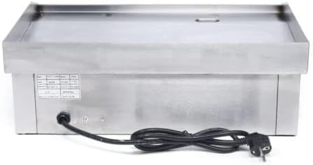 Electric Hot Plate Grill，Commercial Electric Countertop Grill Flat Top Grill Hot Plate Grill, 110v 3000w Adjustable Thermostat Control, Stainless Steel Restaurant Grill Stainless Steel