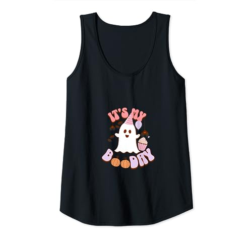 Lindos niños Halloween cumpleaños es mi día de abucheo Camiseta sin Mangas