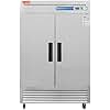 WESTLAKE Commercial Refrigerator 54" W 49 Cu.ft Stainless Steel Reach in Solid door Upright Fan Cooling 2 door 2 Section Cooler for Restuarant, Bar, Shop, etc