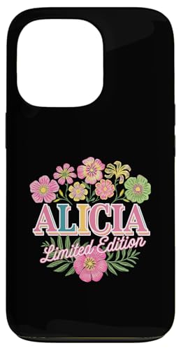 Alicia Limited Edition Vintage Nom personnalisé Wife Grandma Coque pour iPhone 13 Pro