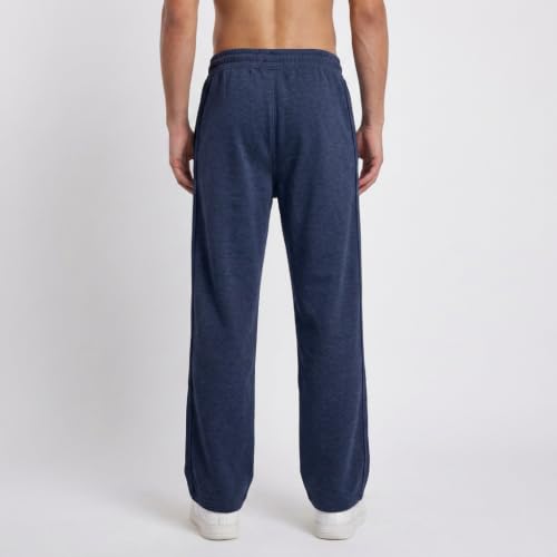 Image of MARK LOUIIS Men's Baggy Trackpants | Regular Fit Cotton Sweatpants with Drawstring Waist & Side Zipper Pockets | Oversized Casual Track Pants for Gym
