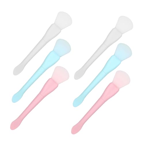 minkissy 6Piezas Silicona Para Aplicar Faciales Doble Para Barro Herramientas Para Cuidado Facial Colores
